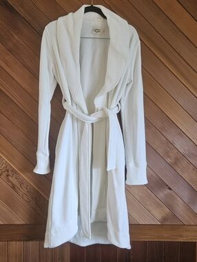 UGG White Cotton Spa Bath Robe Size Small
